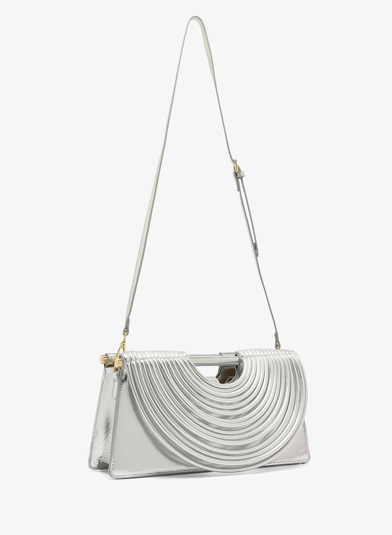 ELLA Textured Statement Clutch With Strap - Image 2